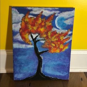 Midnight tree painting